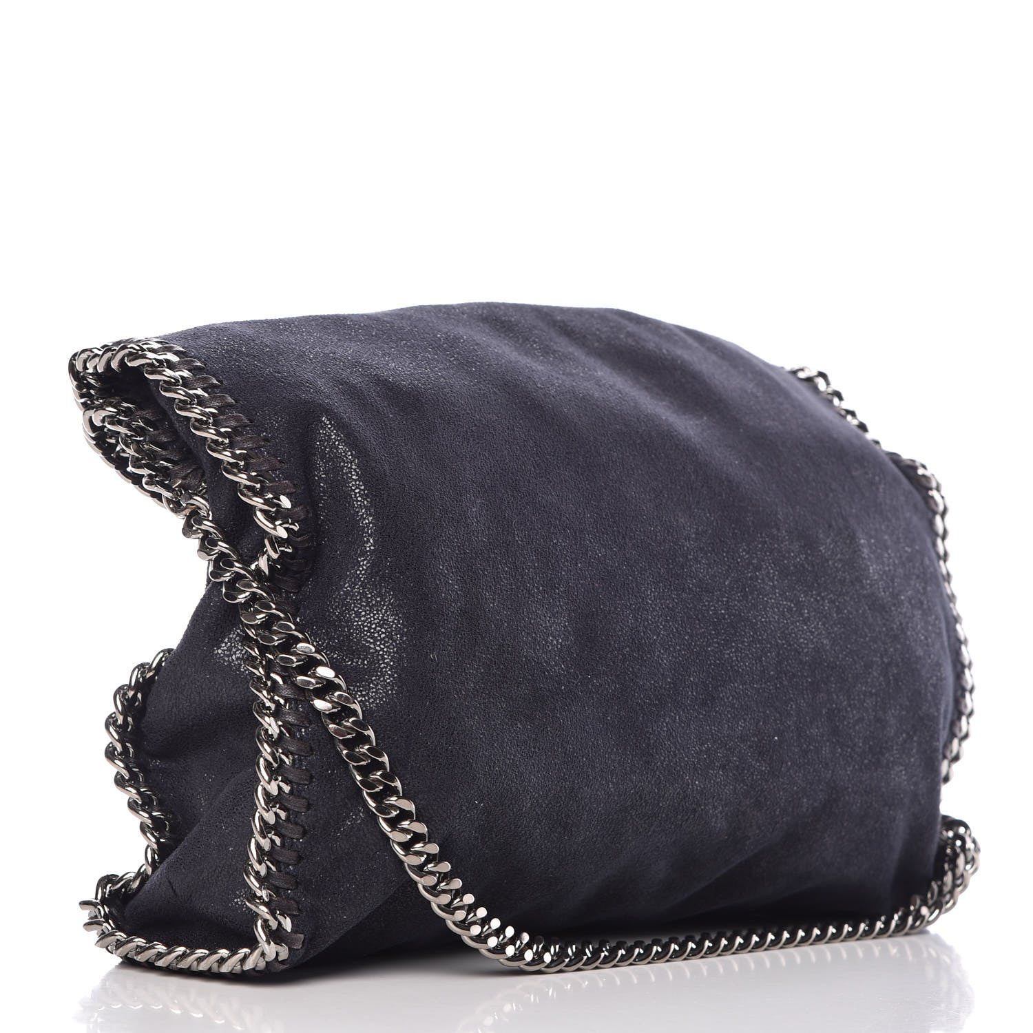 Stella McCartney Shaggy Deer Falabella Fold Over Tote Navy 3 of 11