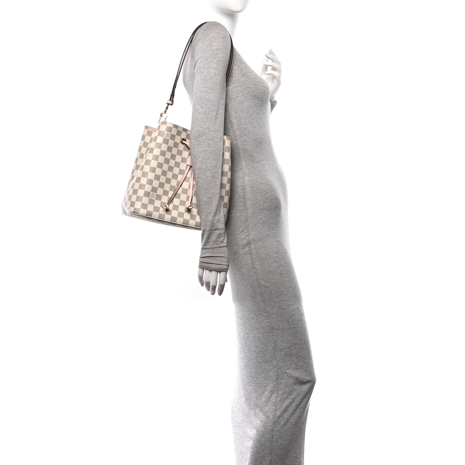 Louis Vuitton Damier Azur Neonoe MM Eau De Rose 2 of 11