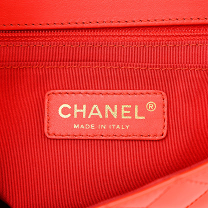 Chanel Patent Calfskin Quilted Valentine Charms Medium Single Flap Red 6 of 11