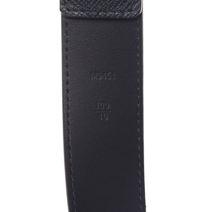 Louis Vuitton Taiga 35mm Pont Neuf Belt 100 40 Blue Marine 3 of 7