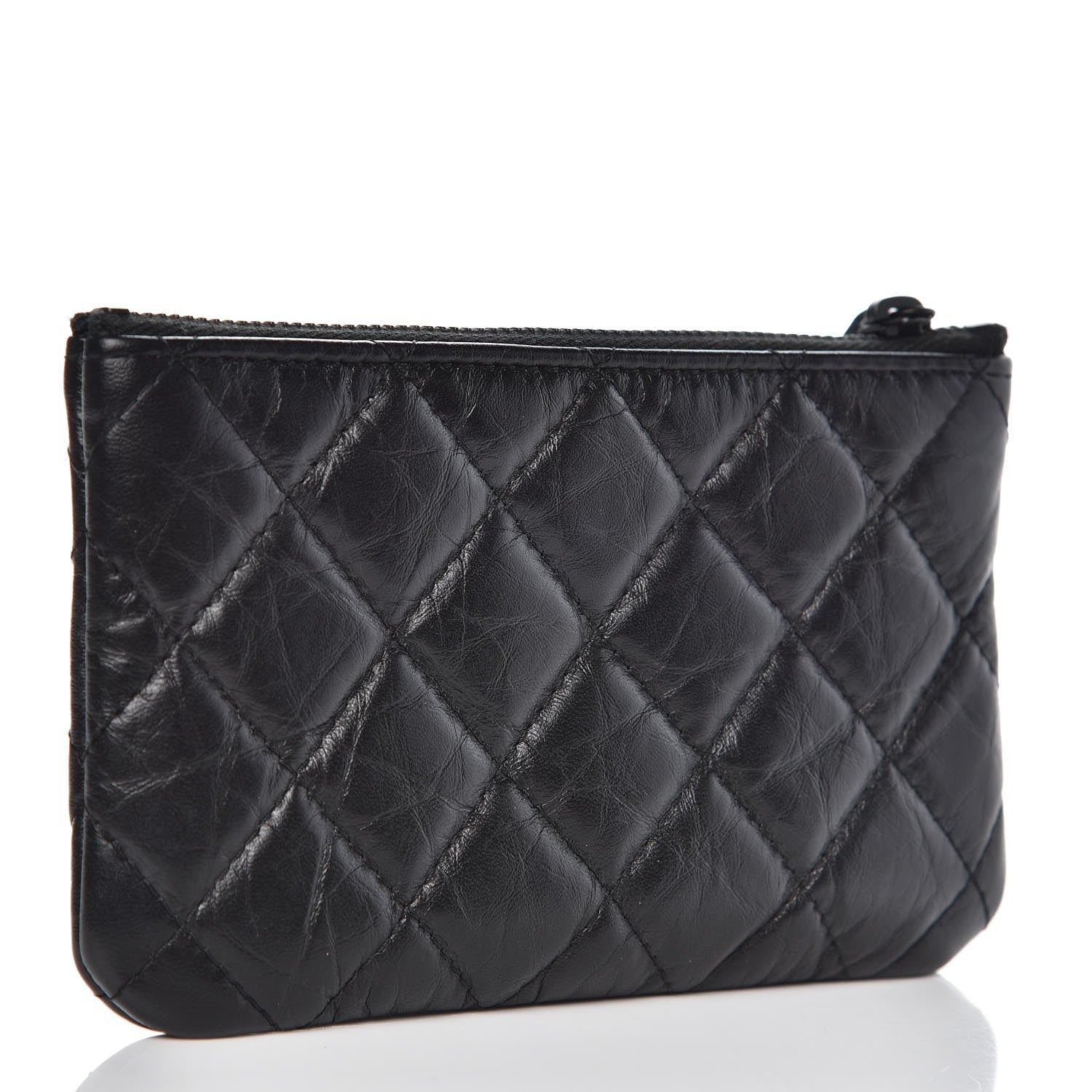 Chanel Aged Calfskin Quilted Small Reissue Cosmetic Case So Black 3 of 8