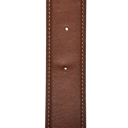 Hermes Barenia Chamonix 32mm Belt Strap 90 Fauve Black 5 of 9