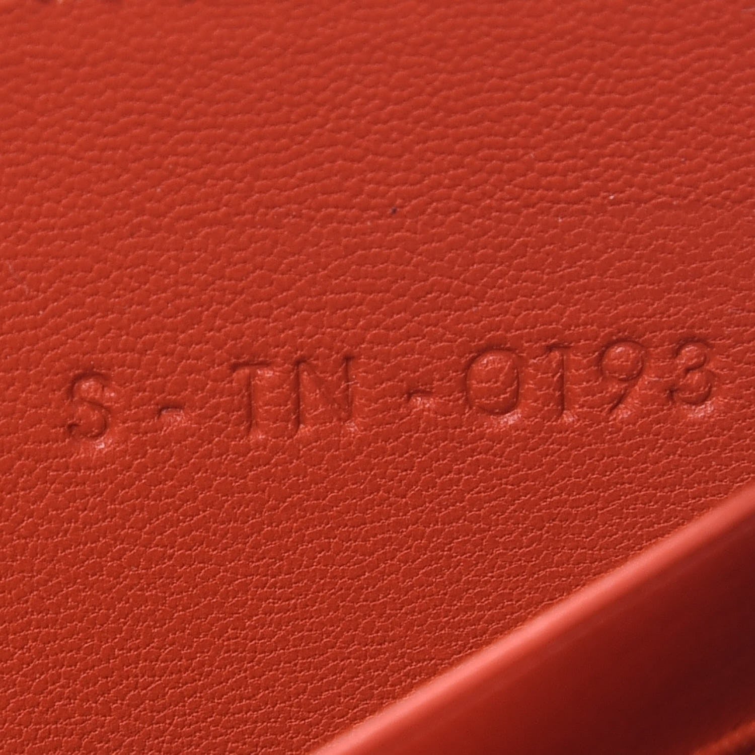 Celine Drummed Calfskin Large Zip Around Multifunction Wallet Coral 8 of 8
