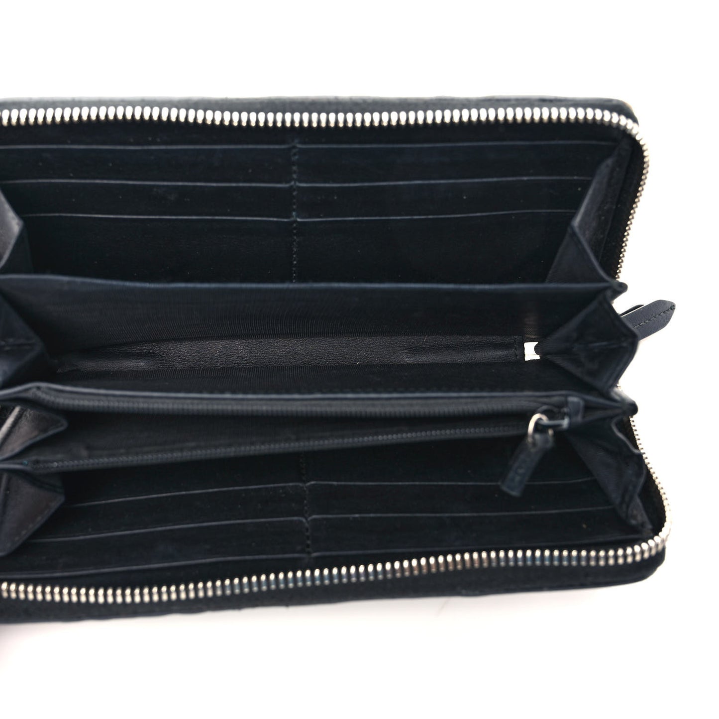 GG Supreme Monogram Arabesque Zip Around Wallet Black