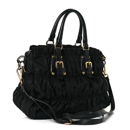 Prada Tessuto Nylon Gaufre Tote Black 3 of 16