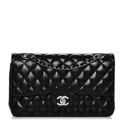 Chanel Lambskin Quilted Medium Double Flap Black 1 of 7