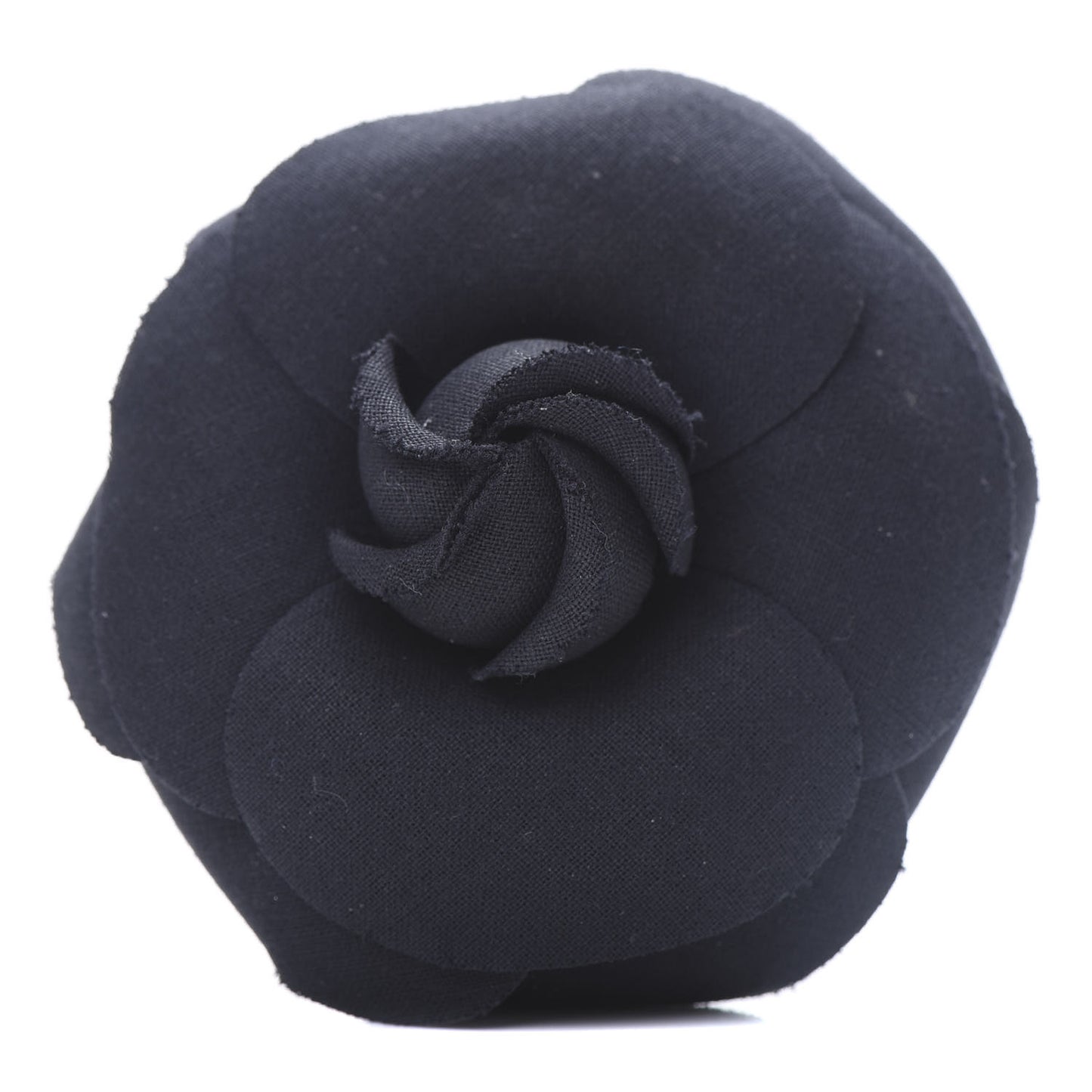 Silk Taffeta Camellia Brooch Pin Navy