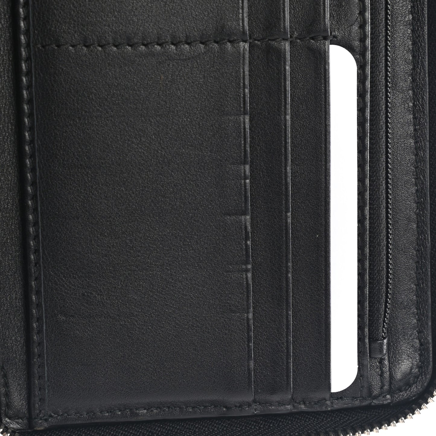 Microguccissima Large Zip Around Organizer Wallet Black