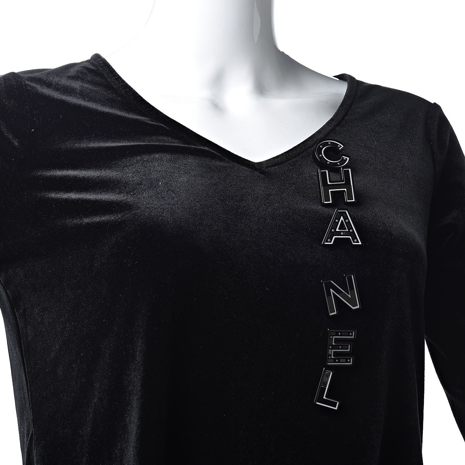 Chanel Resin Mirror Logo Brooch Set Black 2 of 5