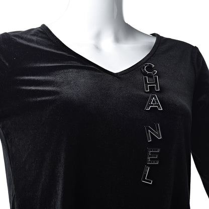 Chanel Resin Mirror Logo Brooch Set Black 2 of 5