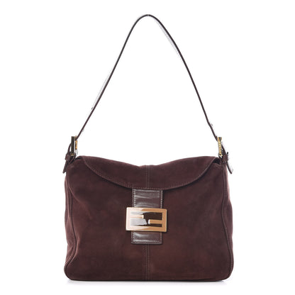 Fendi Suede Baguette Hobo Brown 1 of 13