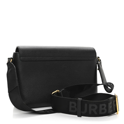 Burberry Grainy Calfskin Vintage Check Note Crossbody Bag Black 3 of 13