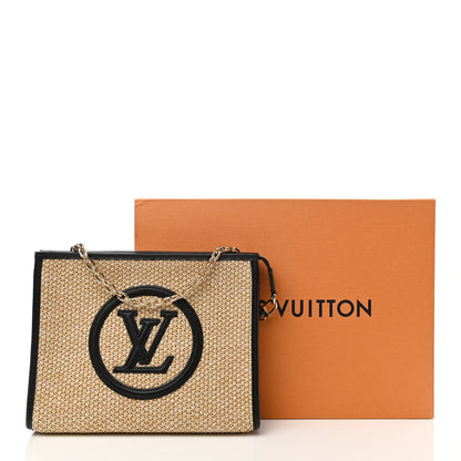Louis Vuitton Raffia Calfskin Monogram Giant Pouch 9 of 9