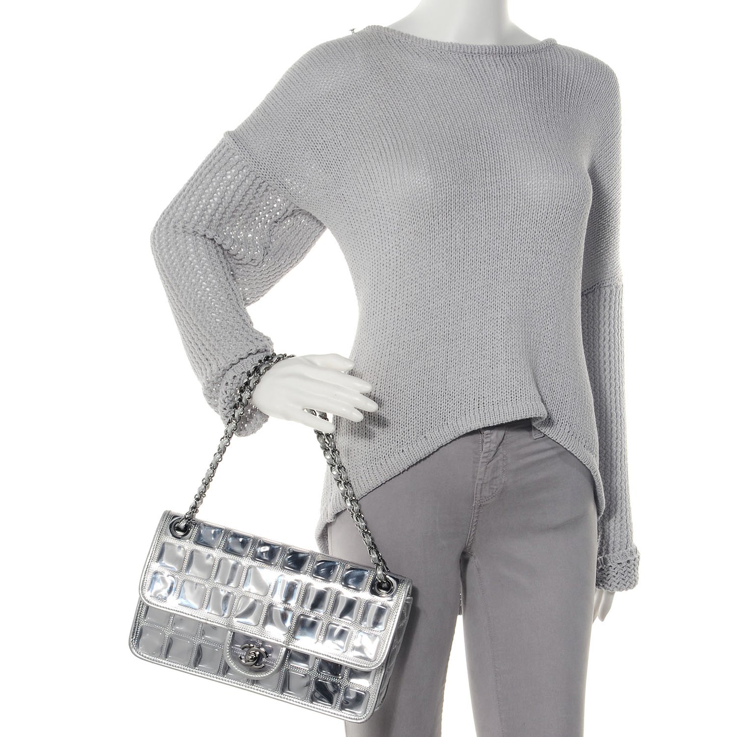 Vinyl Ice Cube Large Flap Bag