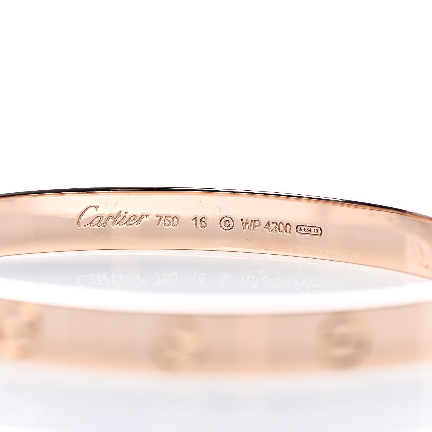 Cartier 18K Pink Gold LOVE Bracelet 16 4 of 6