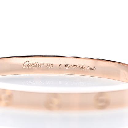 Cartier 18K Pink Gold LOVE Bracelet 16 4 of 6