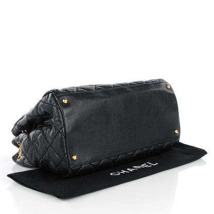 Chanel Calfskin Quilted Large Retro Chain Tote Black 4 of 9
