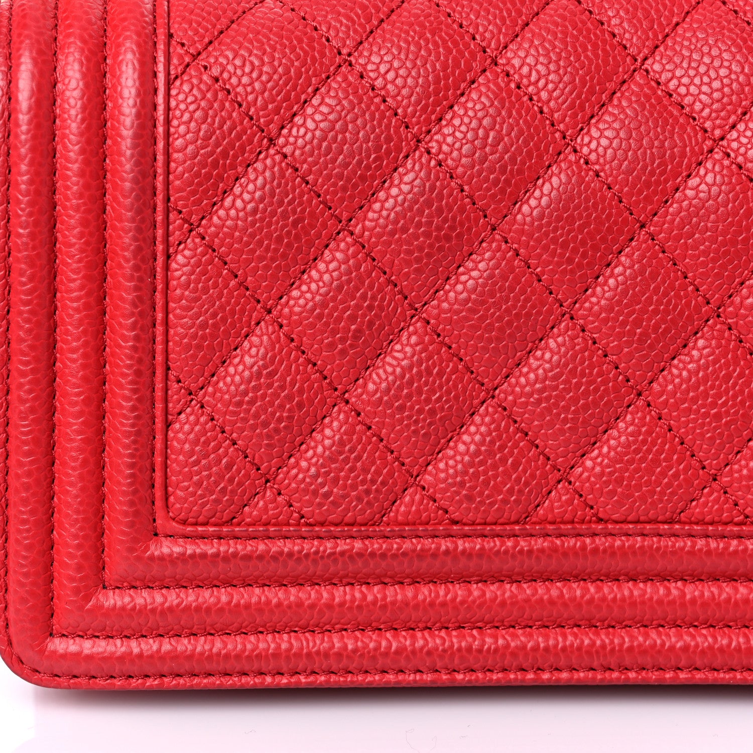 Chanel Caviar Quilted Small Boy Flap Dark Red 14 of 14