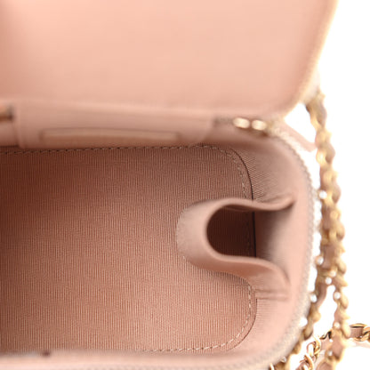 Chanel Calfskin Quilted Mini Perfect Fit Vanity Case With Chain Beige 5 of 11