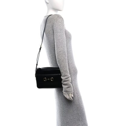 Gucci Azalea Calfskin Small Horsebit 1955 Shoulder Bag Black 2 of 10