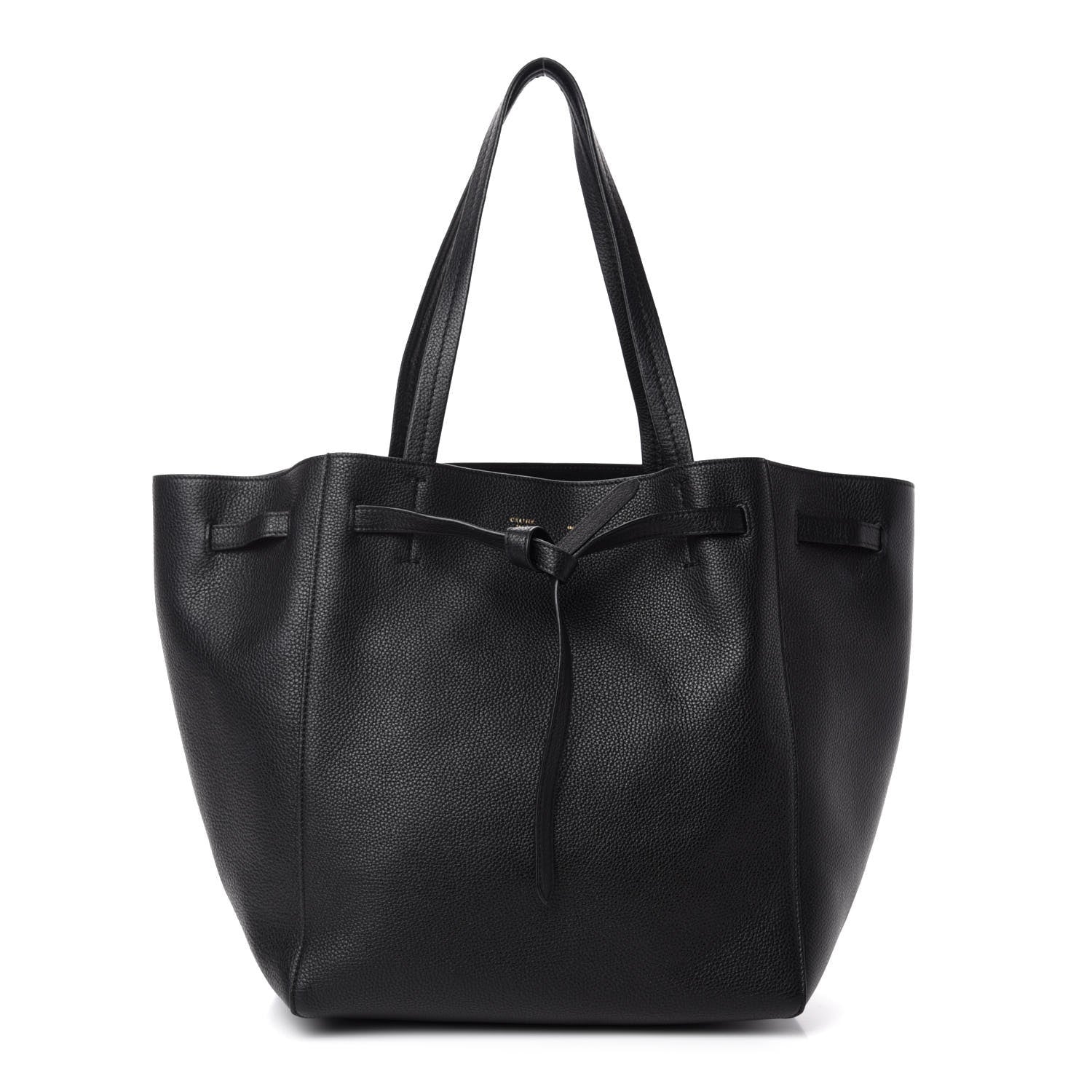 Celine Soft Grained Calfskin Small Belt Cabas Phantom Black 1 of 10
