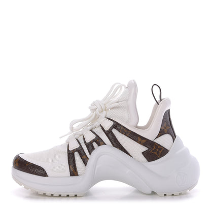 Louis Vuitton Patent Monogram LV Archlight Sneakers 37.5 White 1 of 9