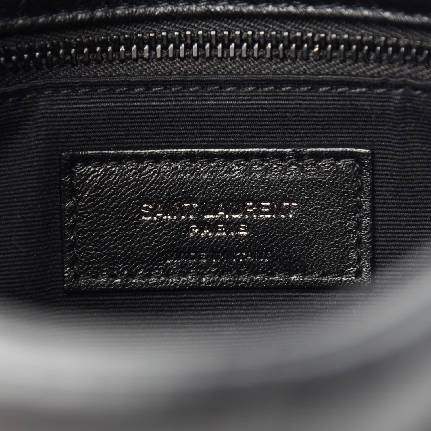 Saint Laurent Calfskin Quilted Toy Loulou Puffer Monogram Monochrome Chain Satchel Black 6 of 11