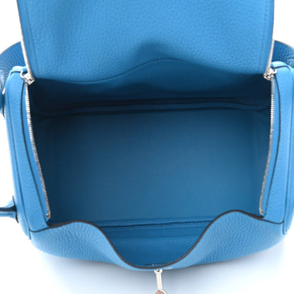 Hermes Taurillon Clemence Lindy 26 Bleu Frida 5 of 11