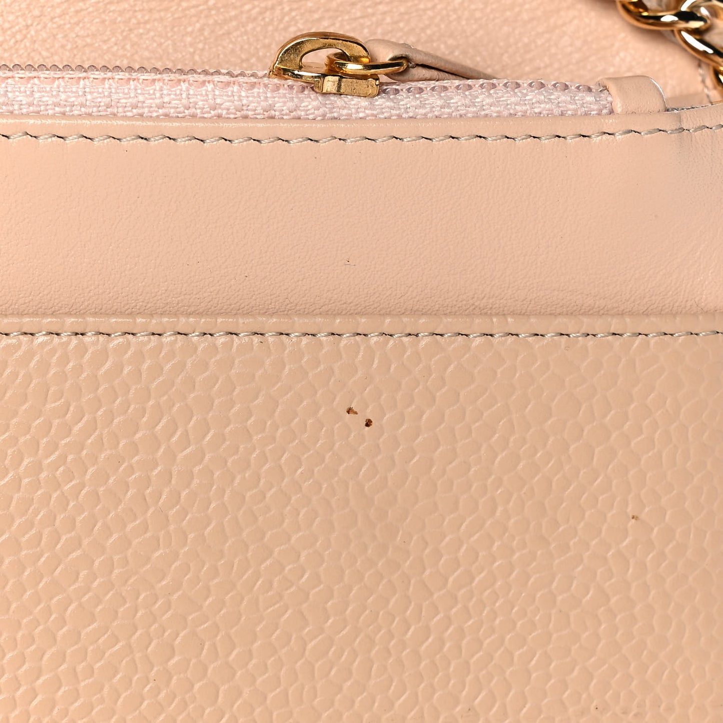 Caviar Timeless CC Wallet on Chain WOC Beige