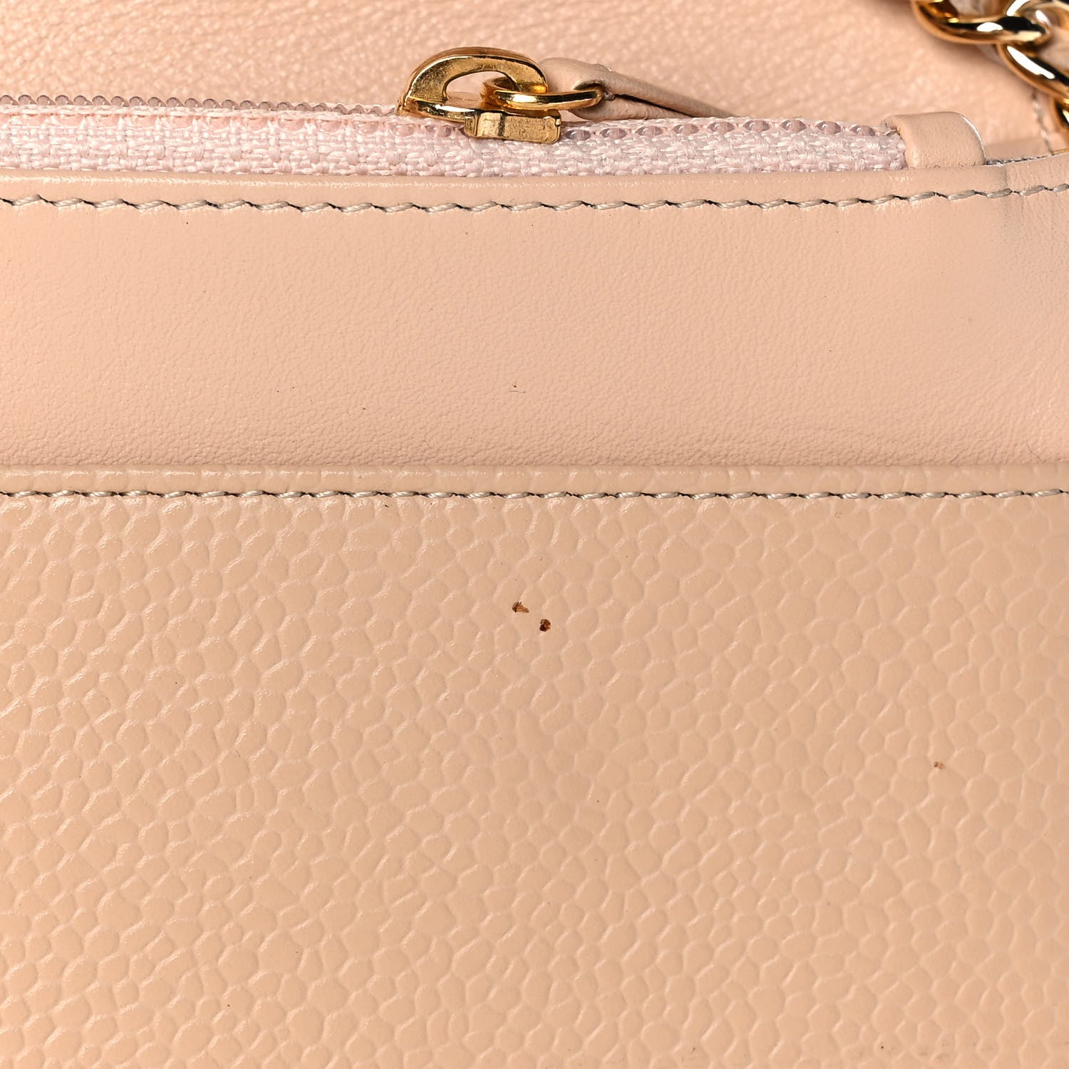 Chanel Caviar Timeless CC Wallet on Chain WOC Beige 11 of 12