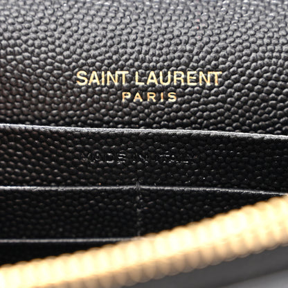 Saint Laurent Grain De Poudre Classic Monogram Kate Tassel Chain Wallet Black 6 of 10