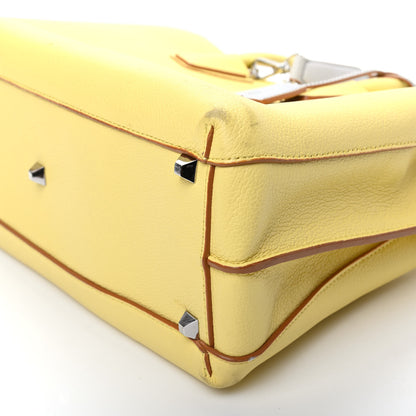 MCM Grained Calfskin Medium Milla Tote Custard Yellow 8 of 9