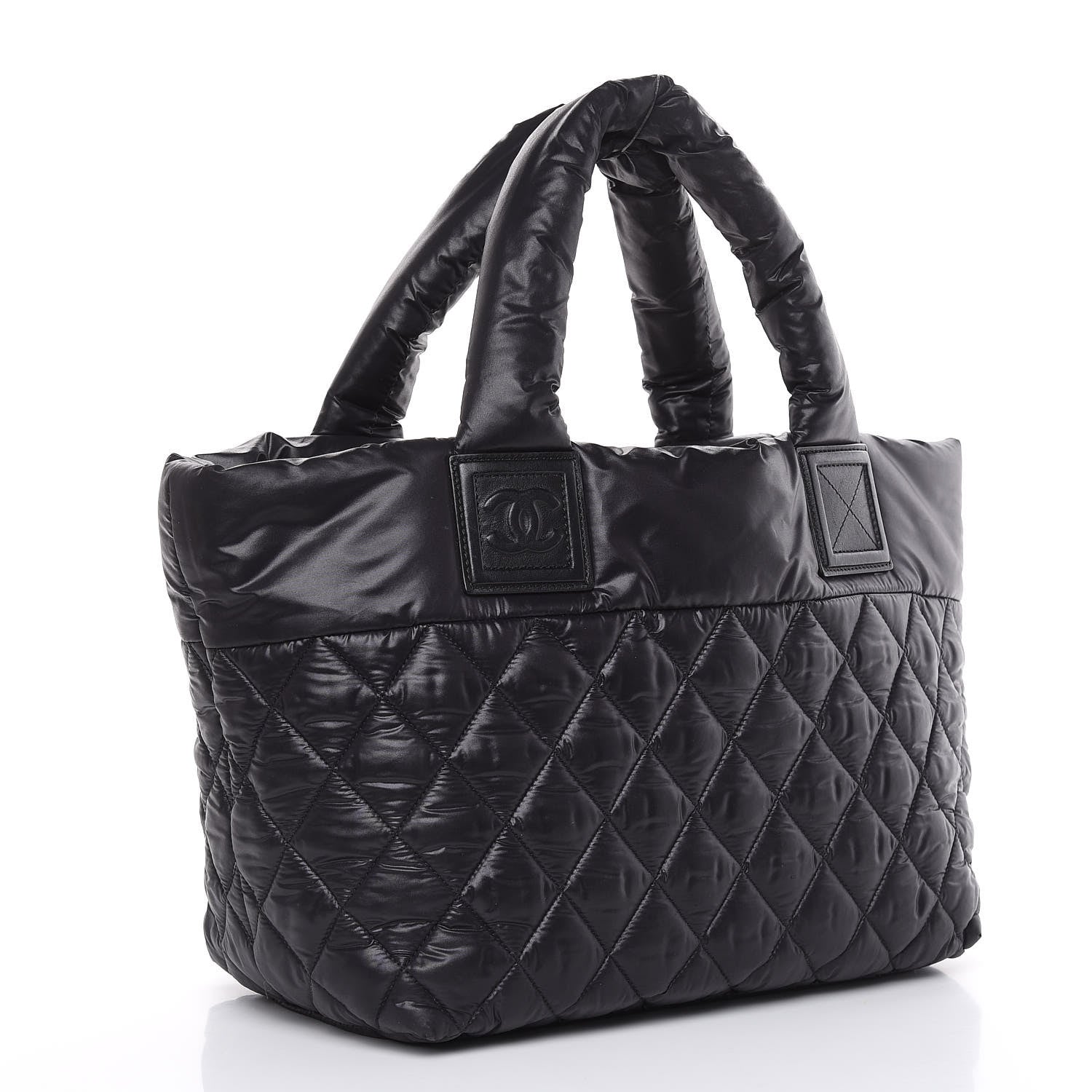 Chanel Nylon Quilted Small Coco Cocoon Reversible Tote Black 3 of 13