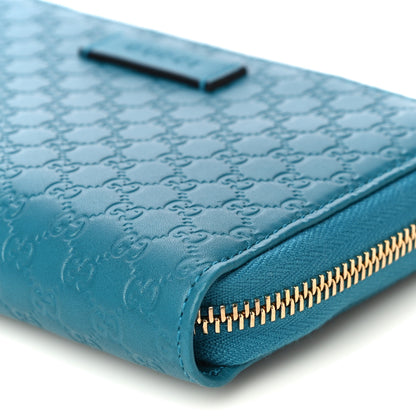 Gucci Microguccissima Zip Around Organizer Wallet Deep Cobalt 8 of 12