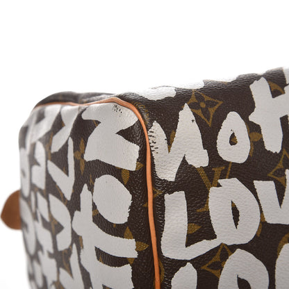 Louis Vuitton Monogram Graffiti Speedy 30 Silver 11 of 15