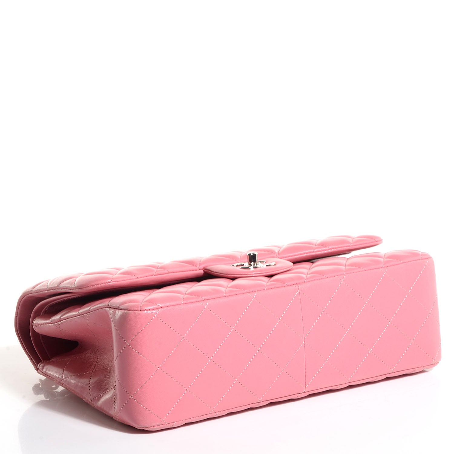 Chanel Lambskin Quilted Jumbo Double Flap Pink 4 of 8