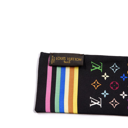 Louis Vuitton Silk Monogram Multicolor Bandeau Black 2 of 3