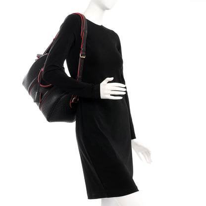 Louis Vuitton Veau Soie Calfskin Perforated SC Bag PM Black 2 of 7