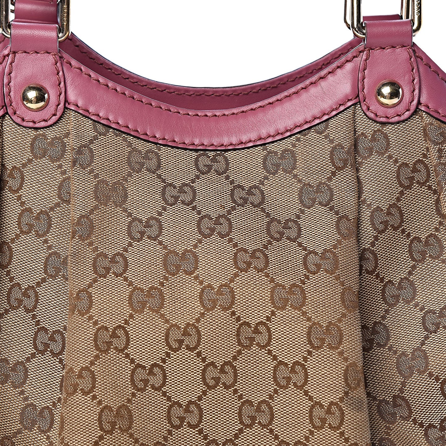 Monogram Margaux Calfskin Medium Sukey Tote Beige Ebony Vintage Rose