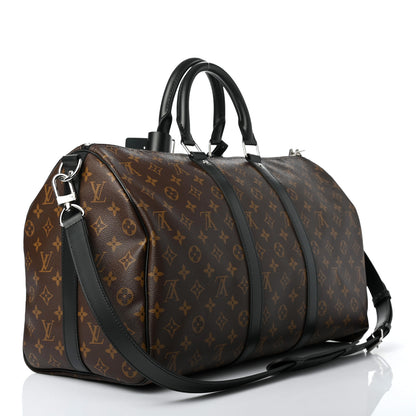 Louis Vuitton Monogram Macassar Keepall Bandouliere 45 3 of 10