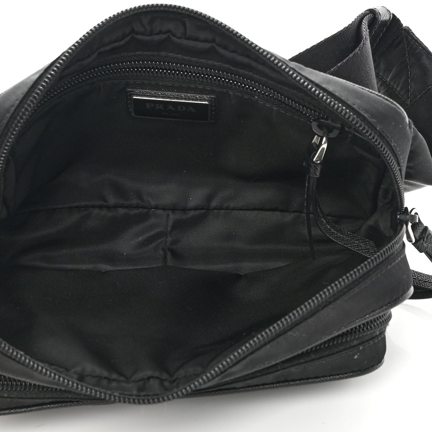 Tessuto Nylon Saffiano Belt Bag Black