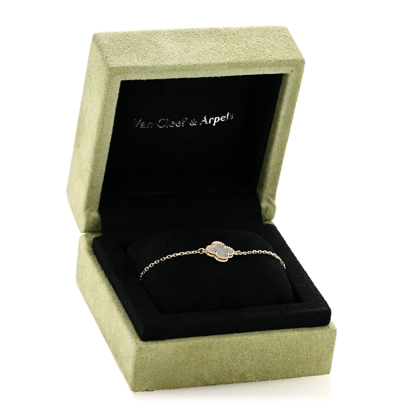 18K Yellow Gold Mother of Pearl Sweet Alhambra Bracelet