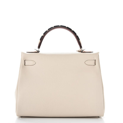 Hermes Togo Au Galop Kelly Retourne 32 Craie Rouge H Fauve Black 5 of 26