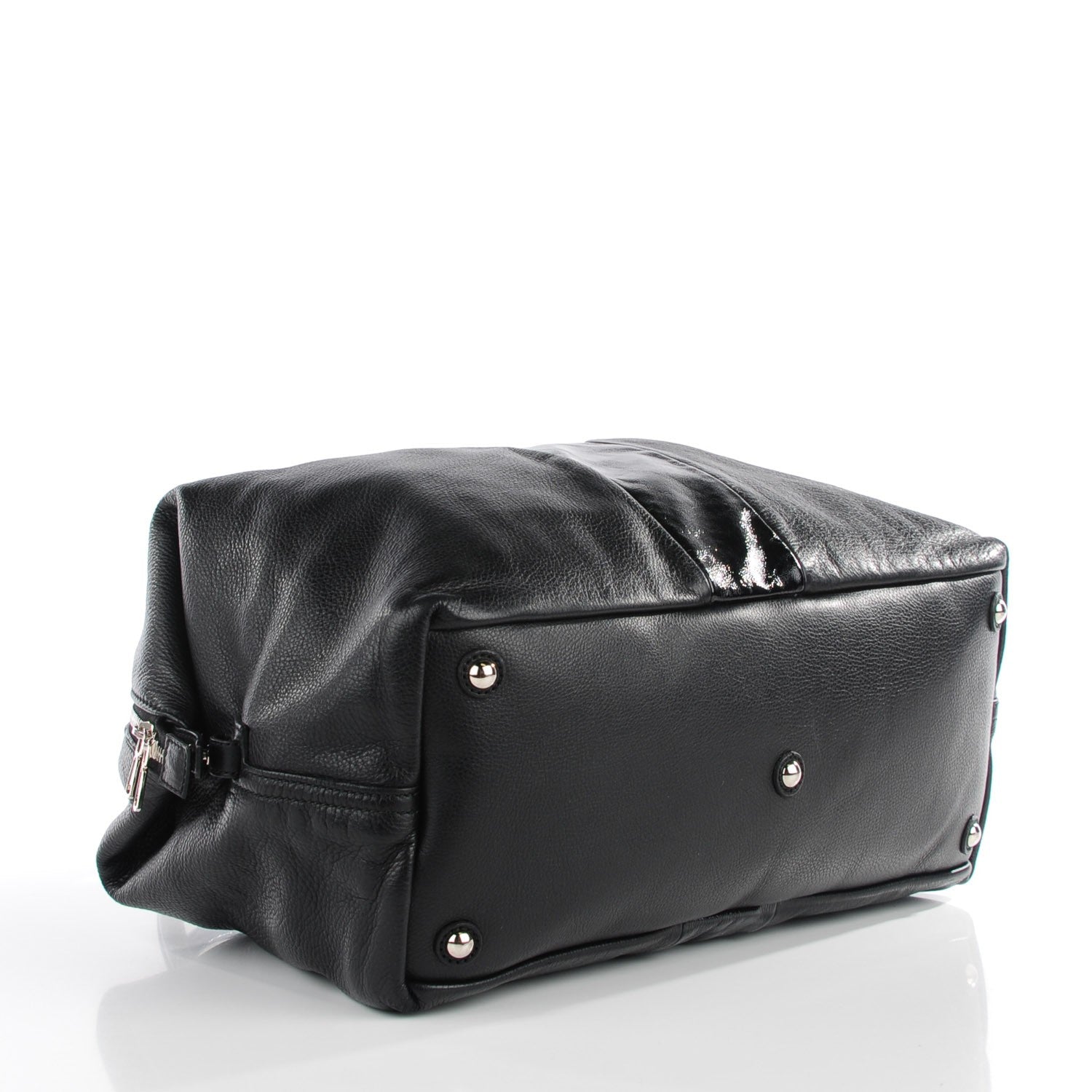 Saint Laurent Calfskin Patent Medium Easy Sac Black 4 of 9