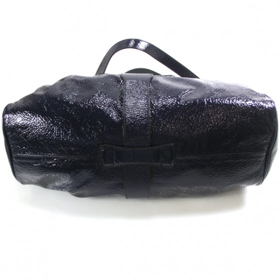 Crushed Patent Riki Bag Blue