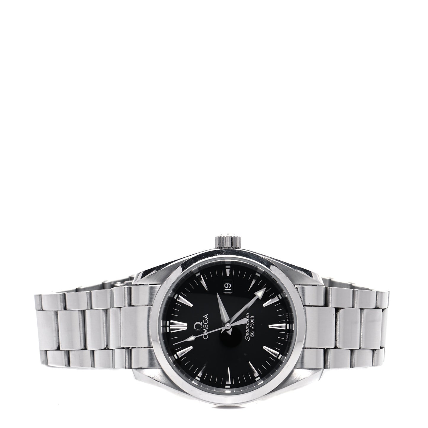 Stainless Steel 36mm Seamaster Aqua Terra Quartz Watch Black 2518.50