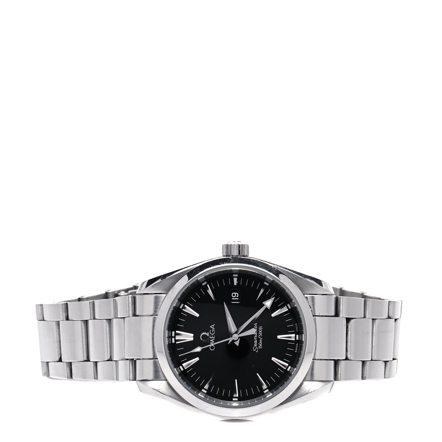 Omega Stainless Steel 36mm Seamaster Aqua Terra Quartz Watch Black 2518.50 2 of 6