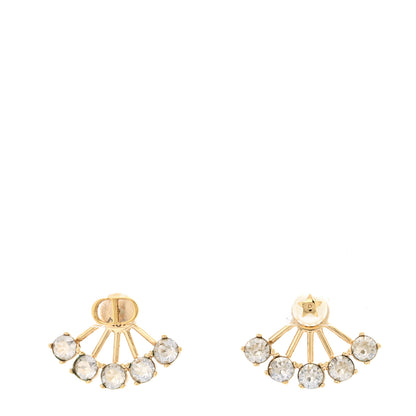 Christian Dior Crystal Pearl Petite CD Earrings Gold 1 of 5