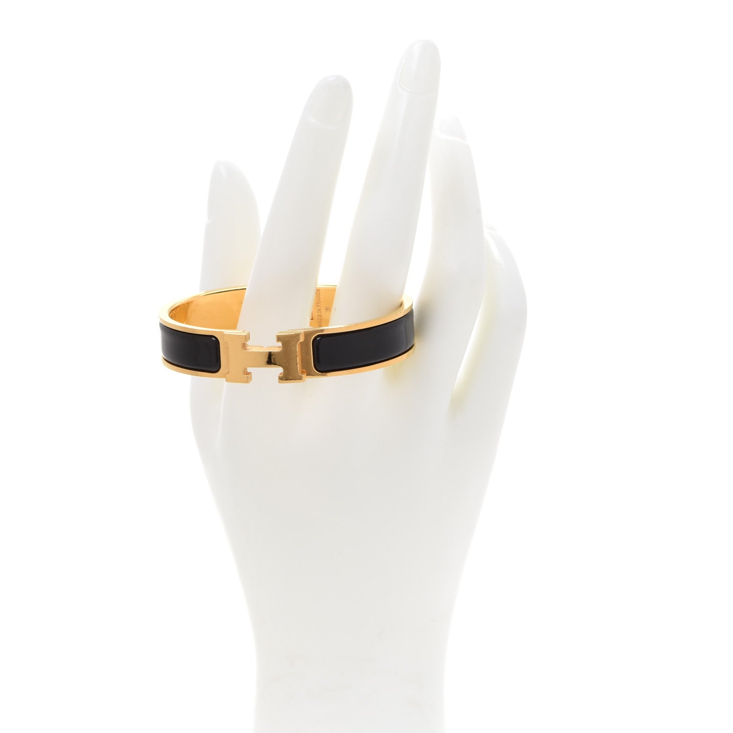 Hermes Enamel Narrow Clic Clac H Bracelet PM Black 2 of 6
