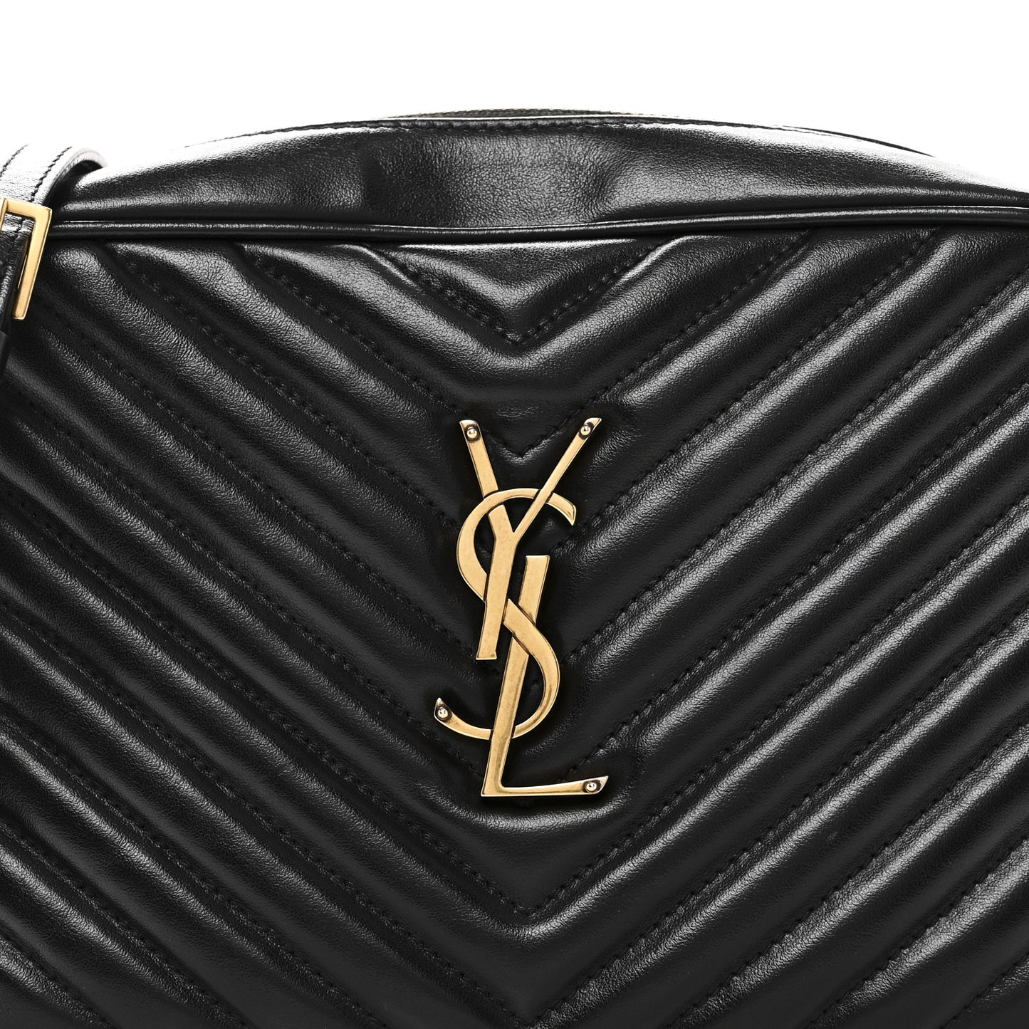 Calfskin Matelasse Monogram Lou Camera Bag Black